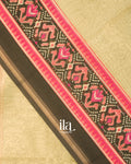Beige Paisley Print Cotton Saree