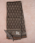 Coffee Brown Digital Printed Cotton Saree