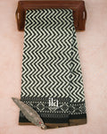 Black Ajarakh Bordered Cotton Saree