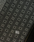 Black Ajarakh Bordered Cotton Saree