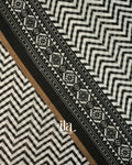 Black Ajarakh Bordered Cotton Saree
