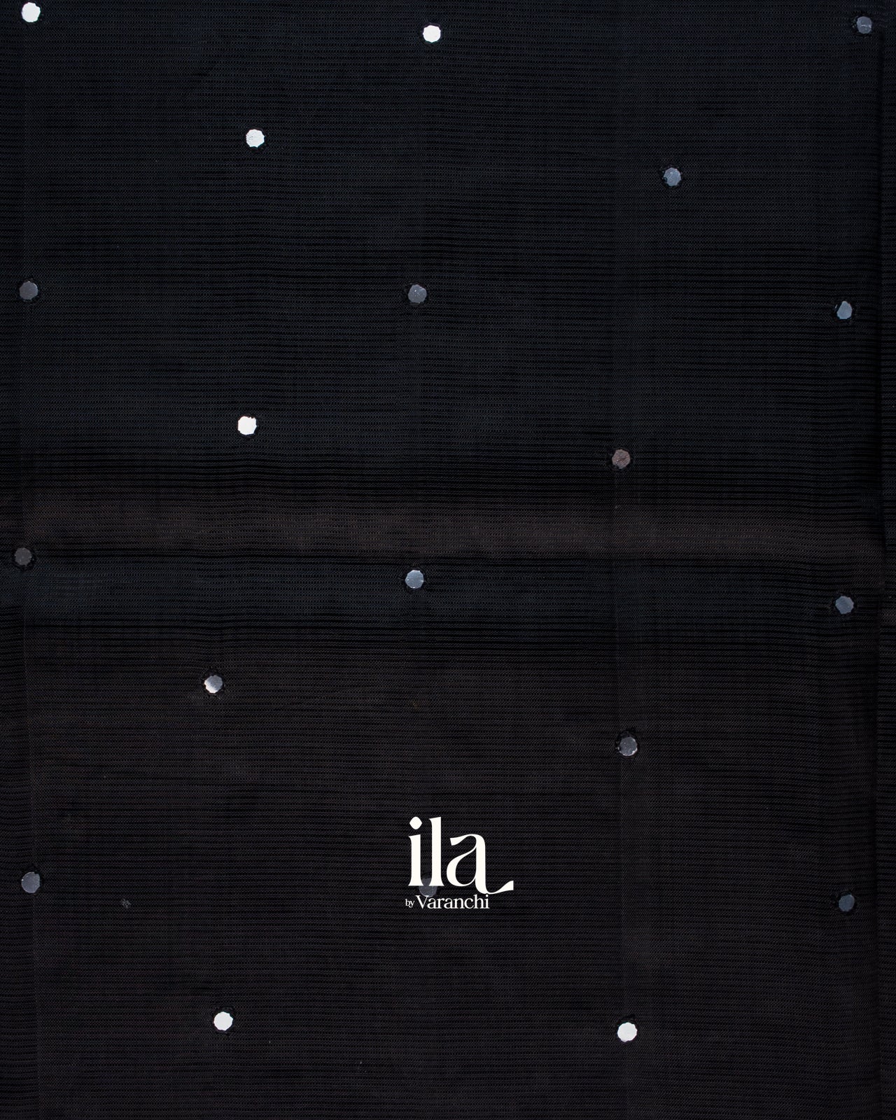 Black Mirror Embroidered Pure Mangalgiri Silk Cotton Saree