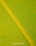 Parrot Green Jamdani Pure Mul Mul Cotton Handloom Saree