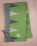 Elaichi Green Jamdani Mul Cotton Saree
