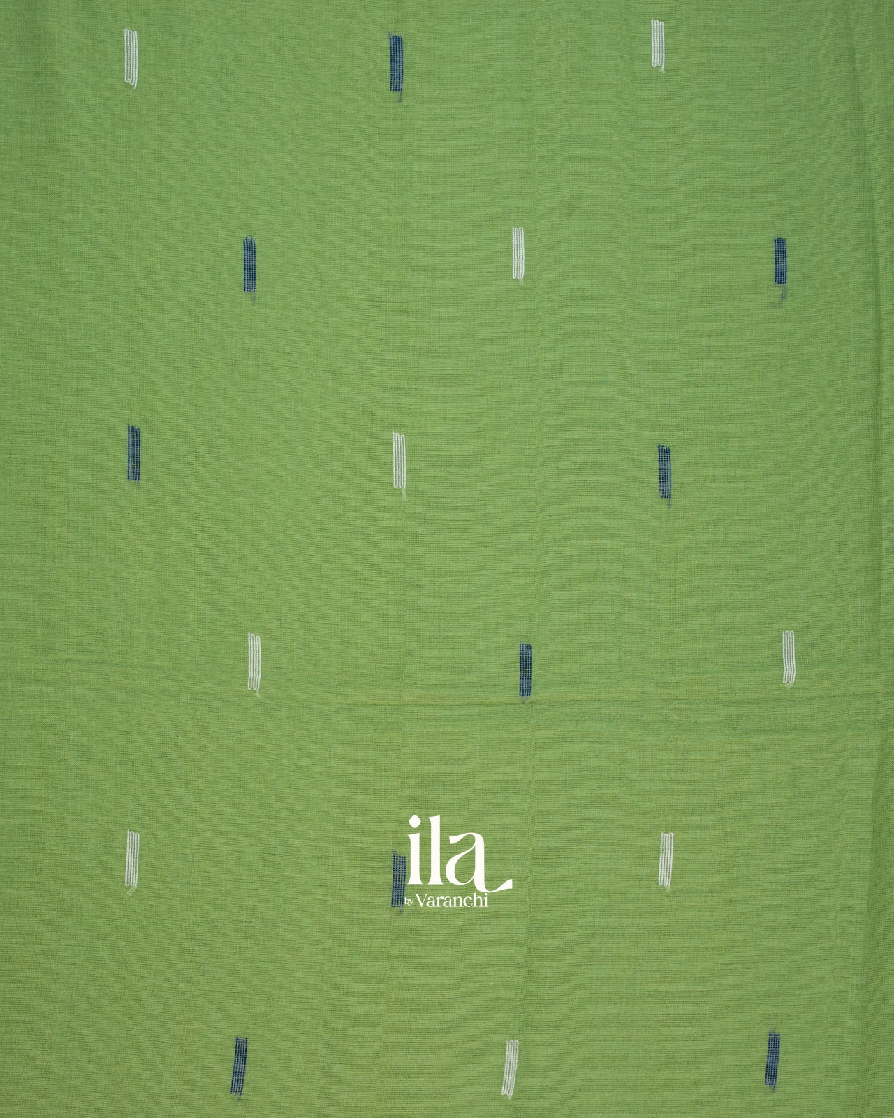 Elaichi Green Jamdani Mul Cotton Saree