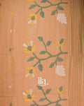 Peach Jamdani Mul Cotton Saree