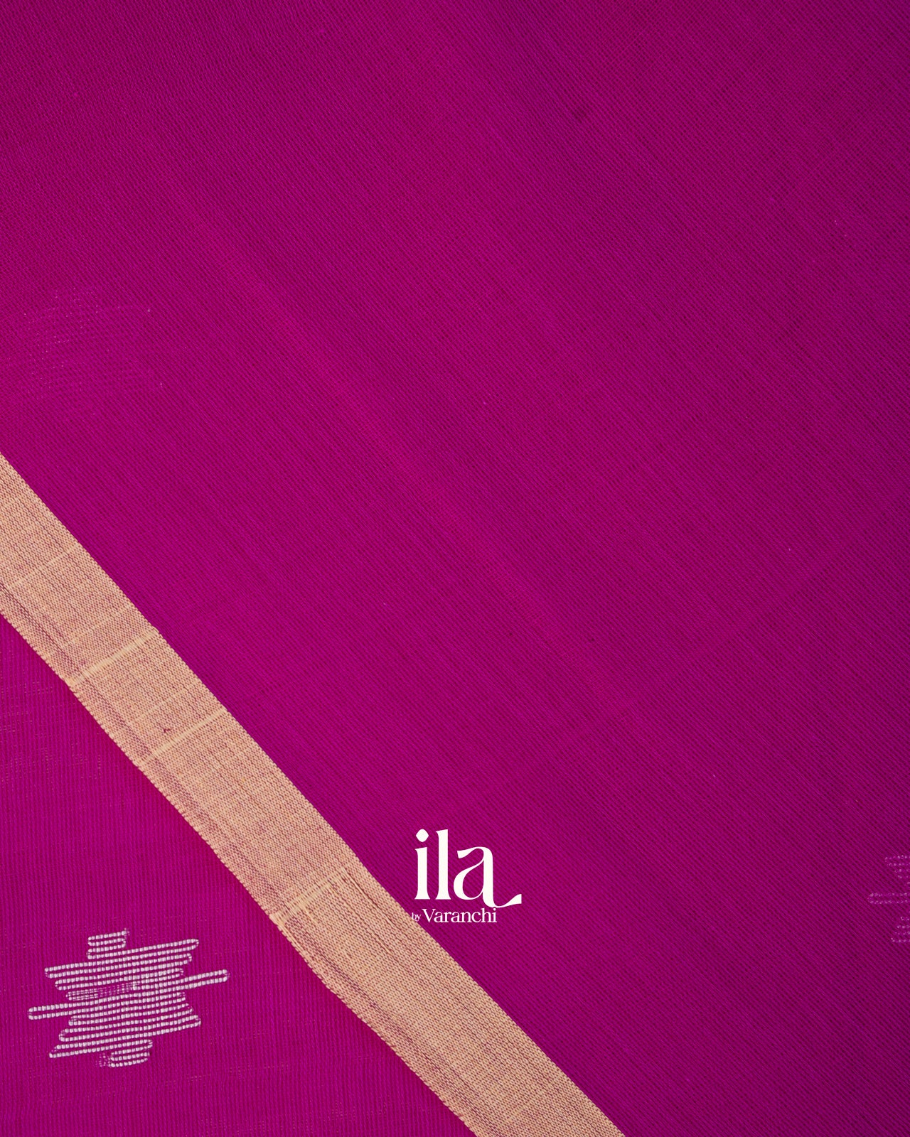 Magenta Jamdani Mul Cotton Saree