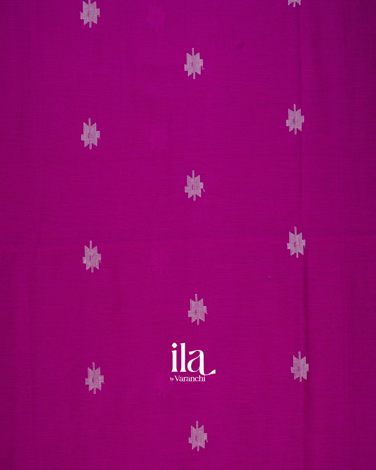 Magenta Jamdani Mul Cotton Saree