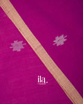 Magenta Jamdani Mul Cotton Saree