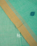 Aqua Green Jamdani Mul Cotton Saree