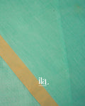 Aqua Green Jamdani Mul Cotton Saree