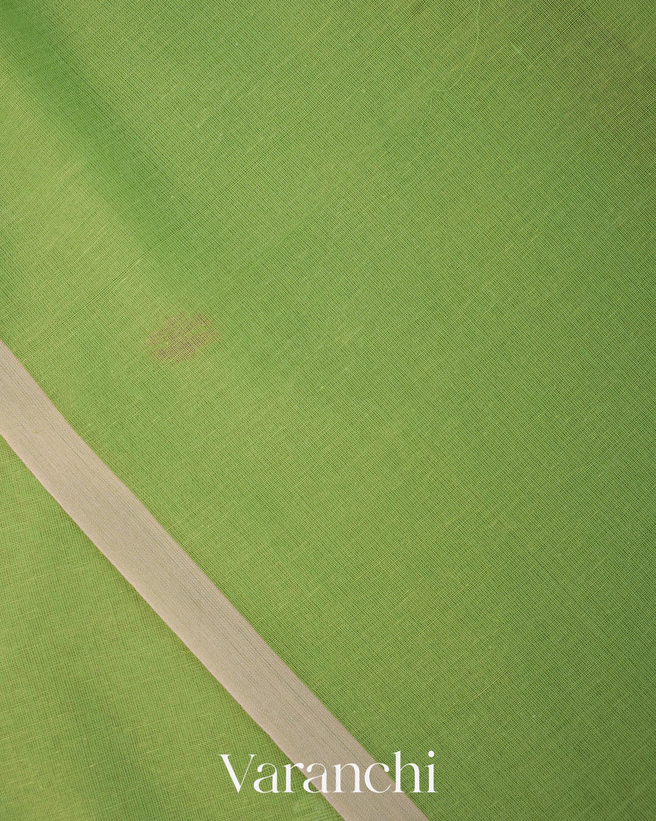 Light Green Jamdani with Paithani Pallu Mul Cotton Saree