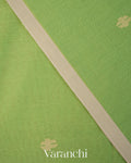 Light Green Jamdani with Paithani Pallu Mul Cotton Saree