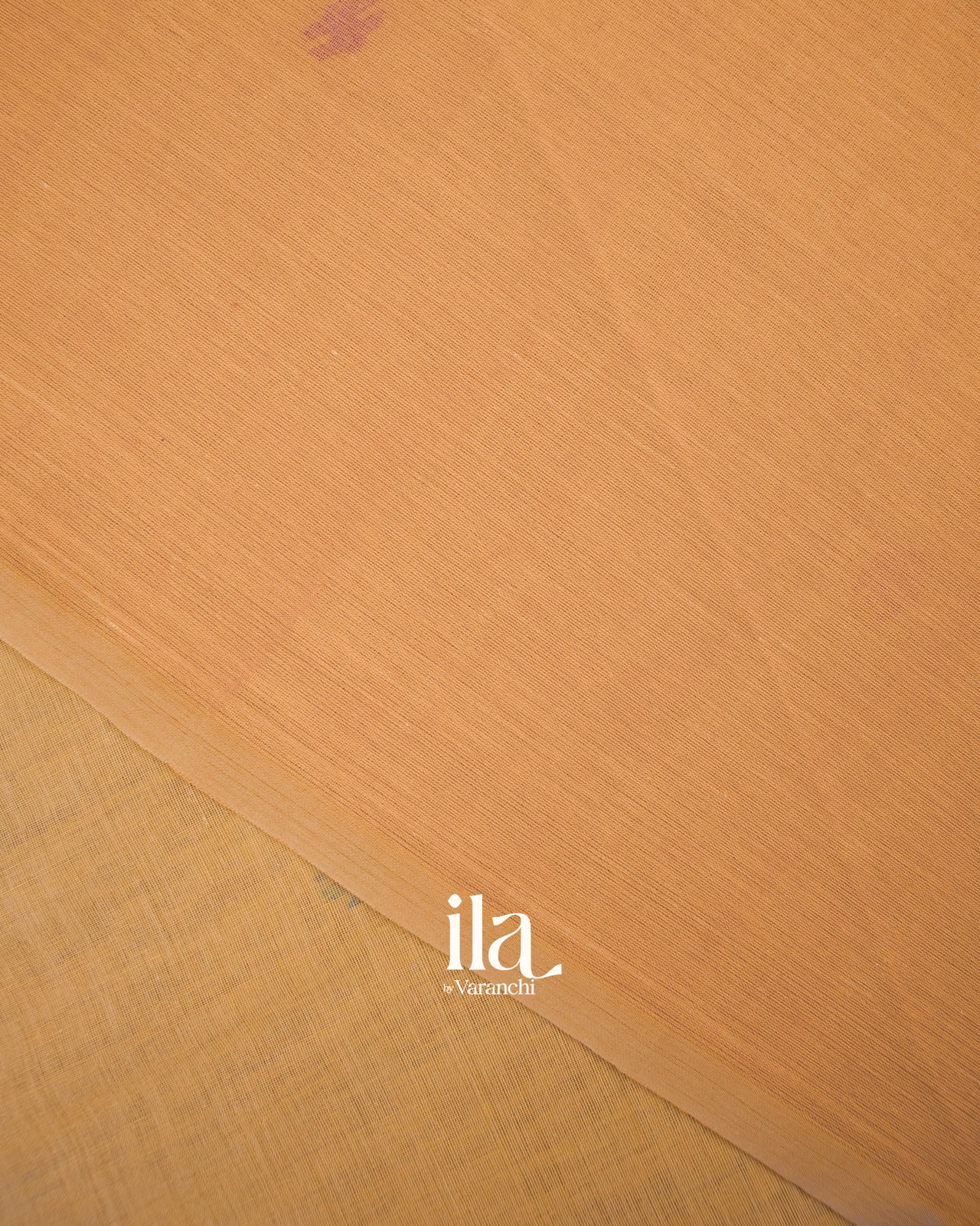 Muted Peach Jamdani Pure Mul Cotton Saree