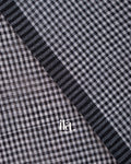 Black Checkered Pure Mul Cotton Saree