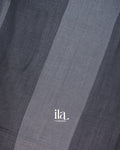 Black Checkered Pure Mul Cotton Saree