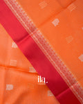 Burnt Orange Semi Silk Saree