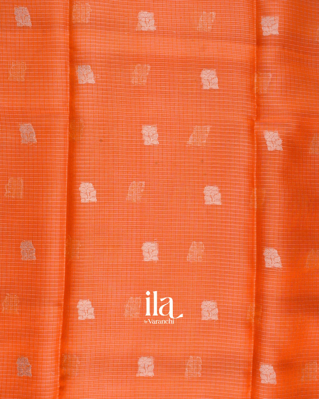 Burnt Orange Semi Silk Saree