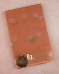 Peach Pure Kota Cotton Saree