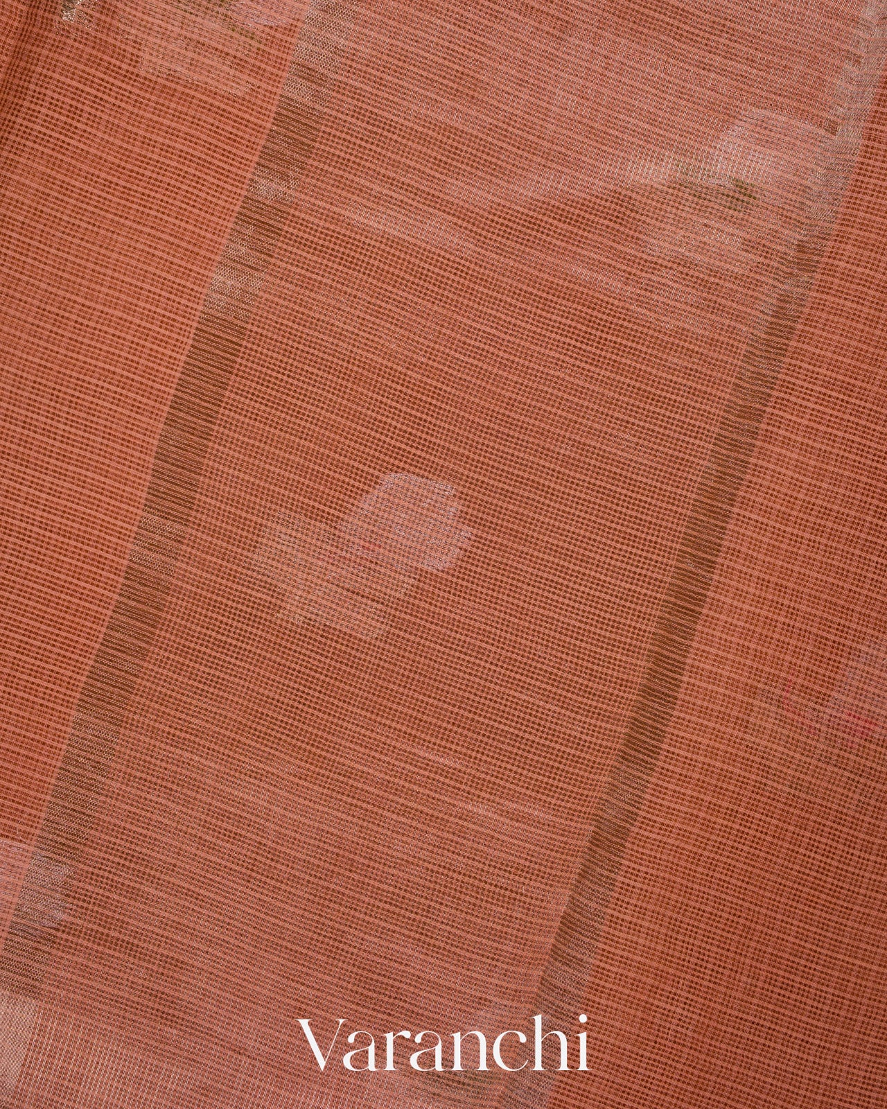 Peach Pure Kota Cotton Saree