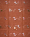 Peach Pure Kota Cotton Saree