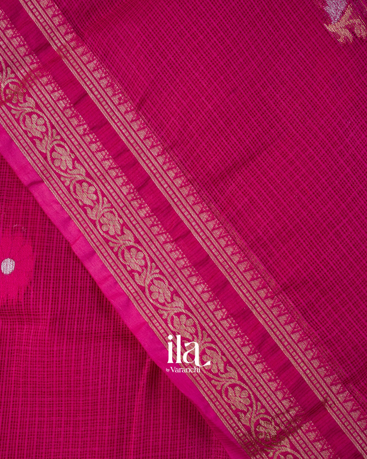 Rani Pink Pure Kota Cotton Saree