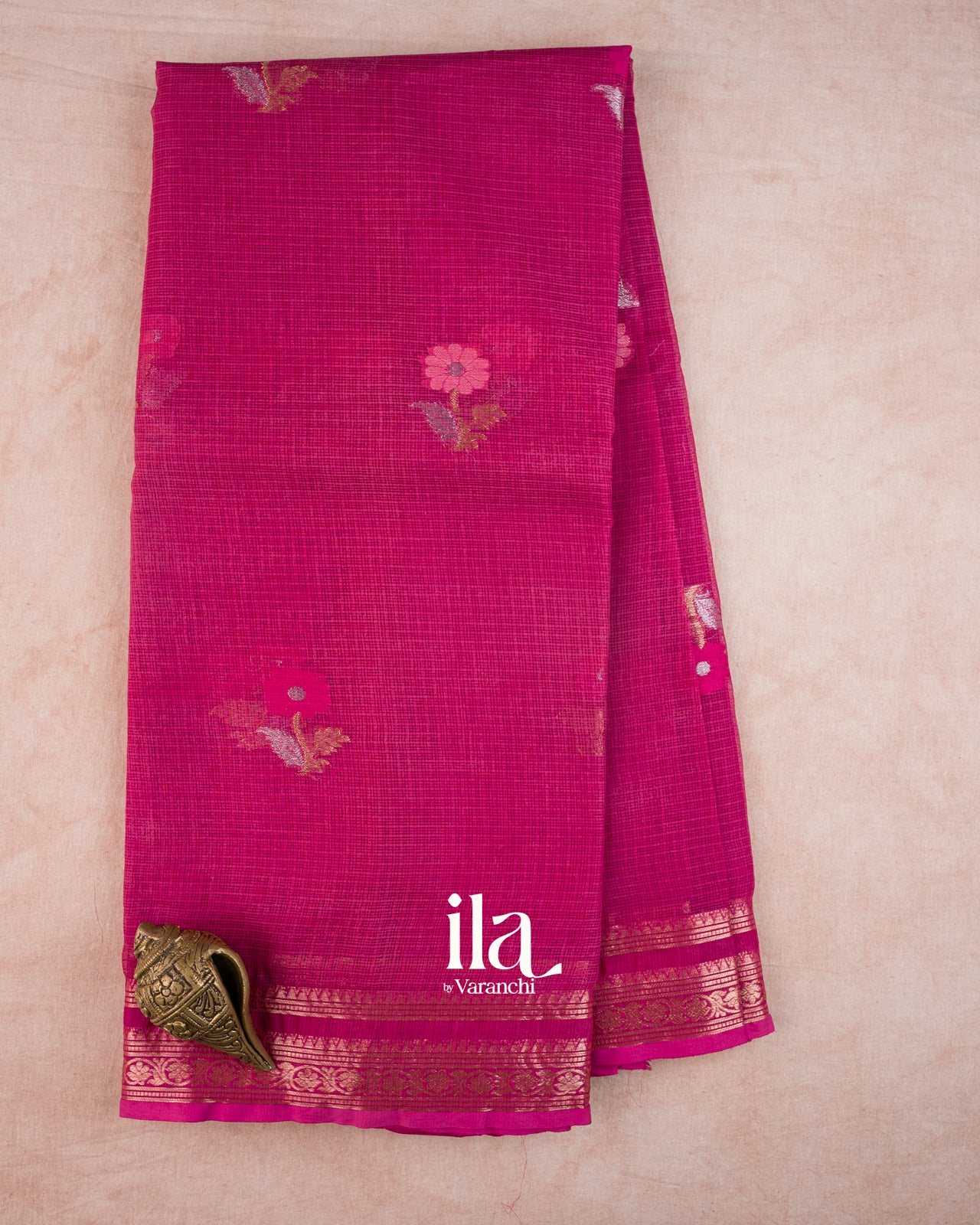 Rani Pink Pure Kota Cotton Saree