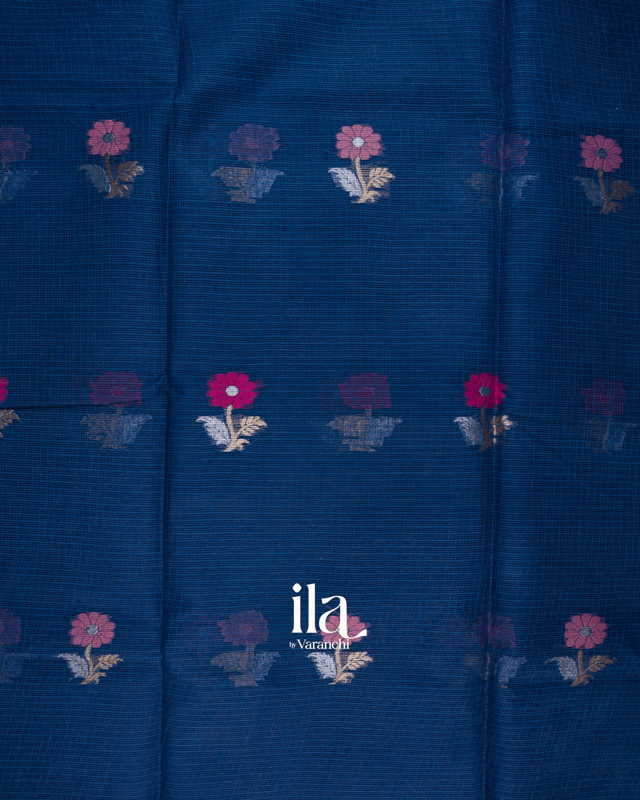 Peacock Blue Pure Kota Cotton Saree