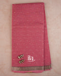 Rose Pink Pure Kota Cotton Saree — Full Saree
