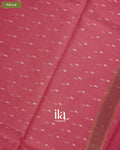 Rose Pink Pure Kota Cotton Saree — Pallu