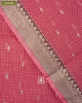Rose Pink Pure Kota Cotton Saree — Border