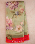 Sage Green Digital Printed Pure Kota Cotton Saree — Full Saree