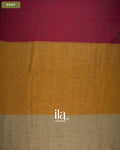 Mustard Yellow Floral Mul Cotton Saree — Body