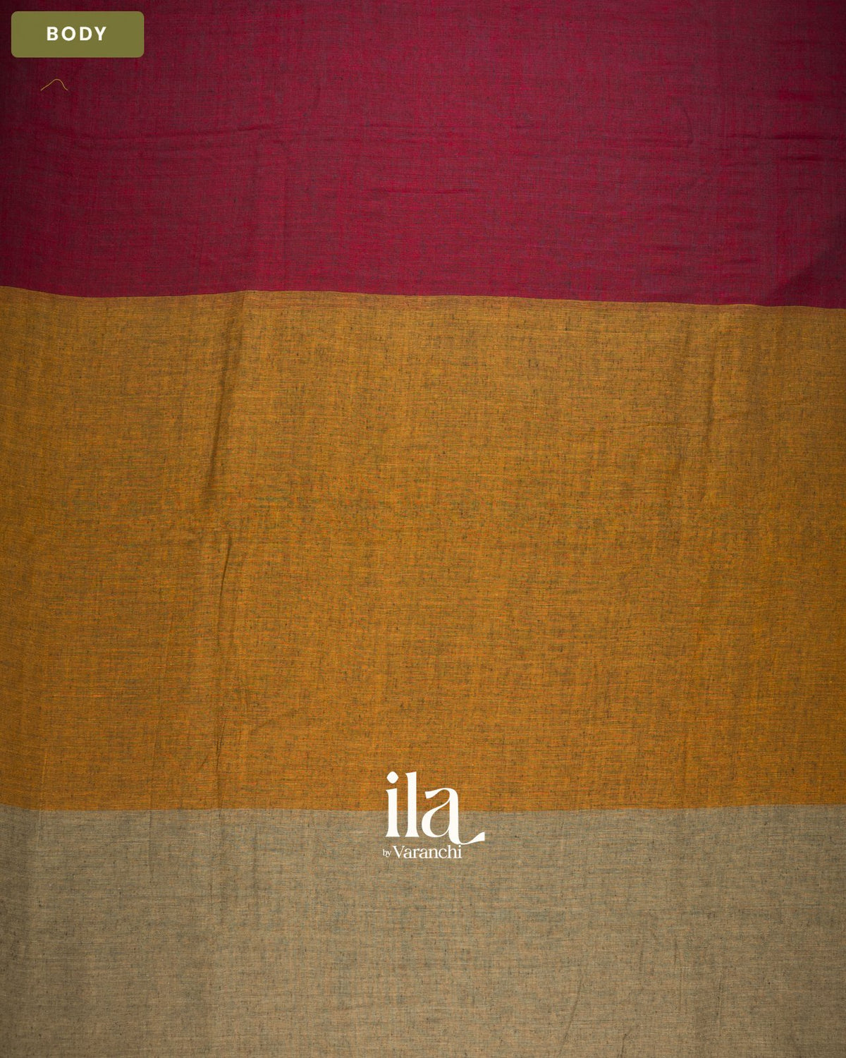 Mustard Yellow Floral Mul Cotton Saree — Body