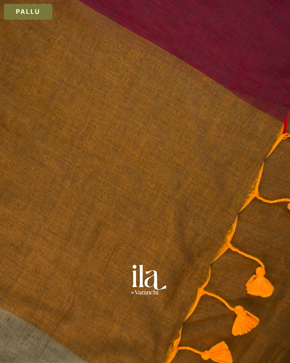 Mustard Yellow Floral Mul Cotton Saree — Pallu