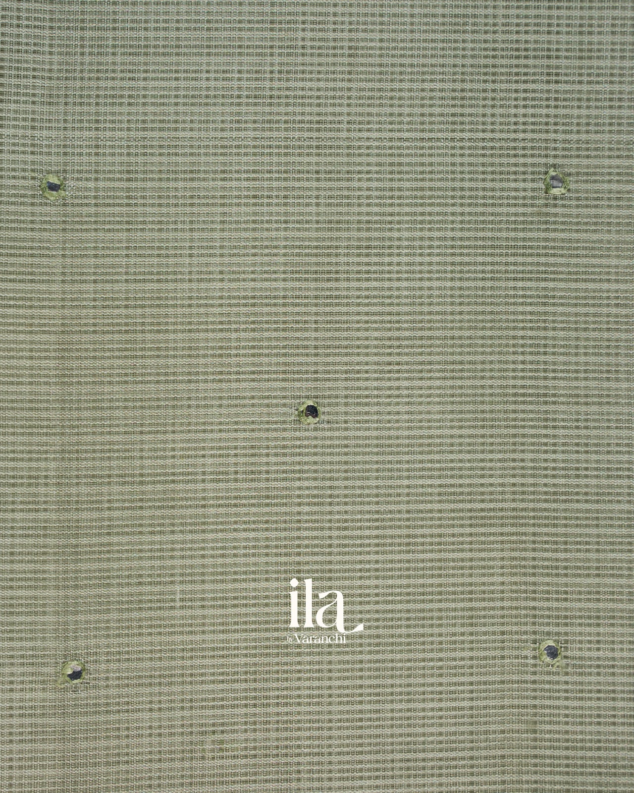 Sage Green Pichwai Printed Semi Kota Saree