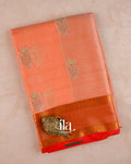 Coral Orange Semi Kota Silk Saree