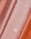 Coral Orange Semi Kota Silk Saree