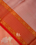 Coral Orange Semi Kota Silk Saree