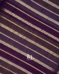 Deep Purple Stripeed Semi Dupion Saree