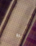 Deep Purple Stripeed Semi Dupion Saree
