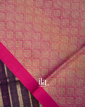 Deep Purple Stripeed Semi Dupion Saree