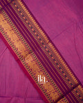 Rani Purple Pure Chettinad Cotton Handloom Saree
