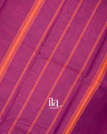 Rani Purple Pure Chettinad Cotton Handloom Saree