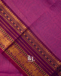 Rani Purple Pure Chettinad Cotton Handloom Saree