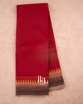 Crimson Red Pure Chettinad Cotton Handloom Saree