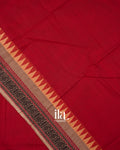 Crimson Red Pure Chettinad Cotton Handloom Saree