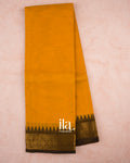 Mustard Yellow Pure Chettinad Cotton Handloom Saree