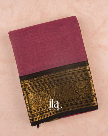 Wine PurplePure Chettinad Cotton Handloom Saree