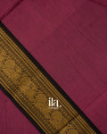 Wine PurplePure Chettinad Cotton Handloom Saree